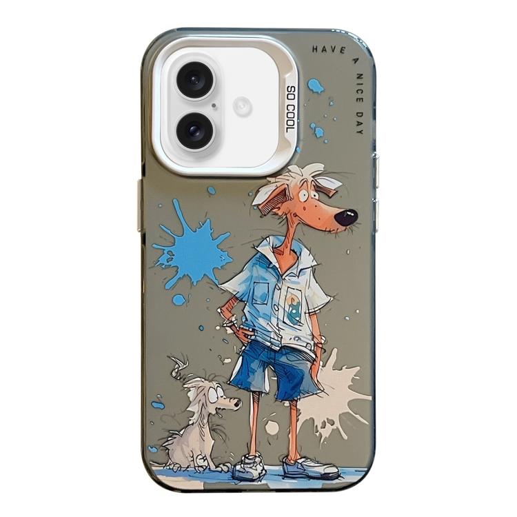 For iPhone Air Animal Pattern Oil Painting Series PC + TPU Phone Case