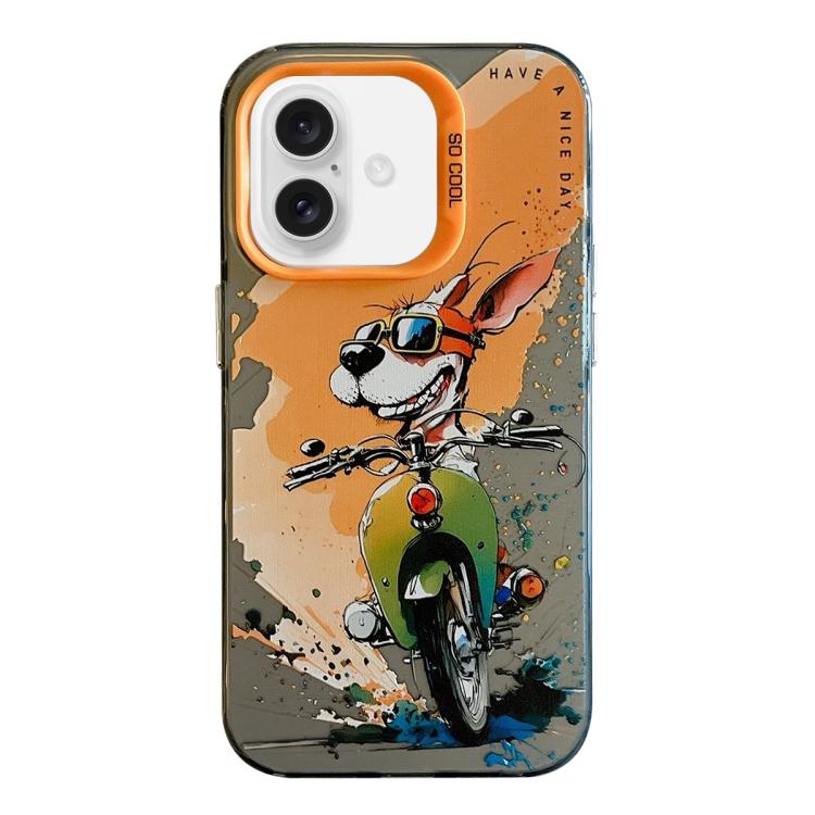 For iPhone Air Animal Pattern Oil Painting Series PC + TPU Phone Case