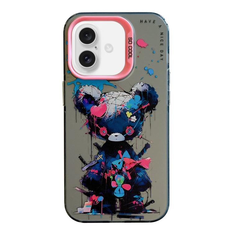 For iPhone Air Animal Pattern Oil Painting Series PC + TPU Phone Case