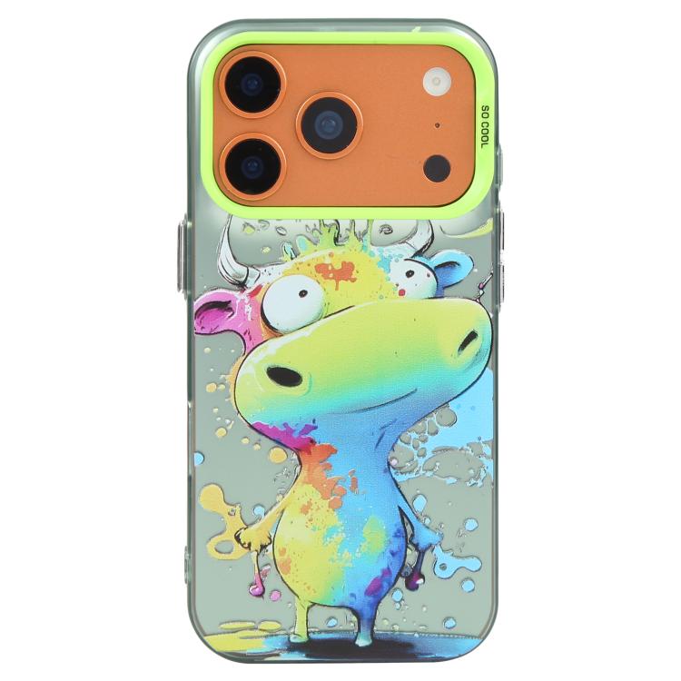 For iPhone 17 Pro Animal Pattern Oil Painting Series PC + TPU Phone Case