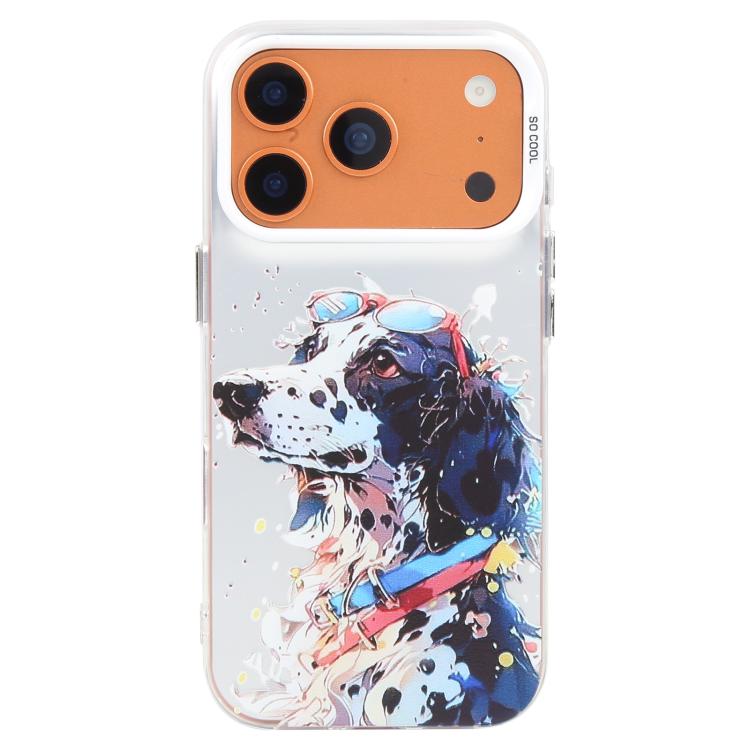 For iPhone 17 Pro Animal Pattern Oil Painting Series PC + TPU Phone Case