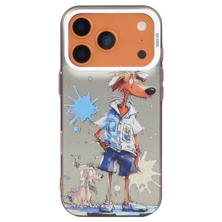 For iPhone 17 Pro Animal Pattern Oil Painting Series PC + TPU Phone Case