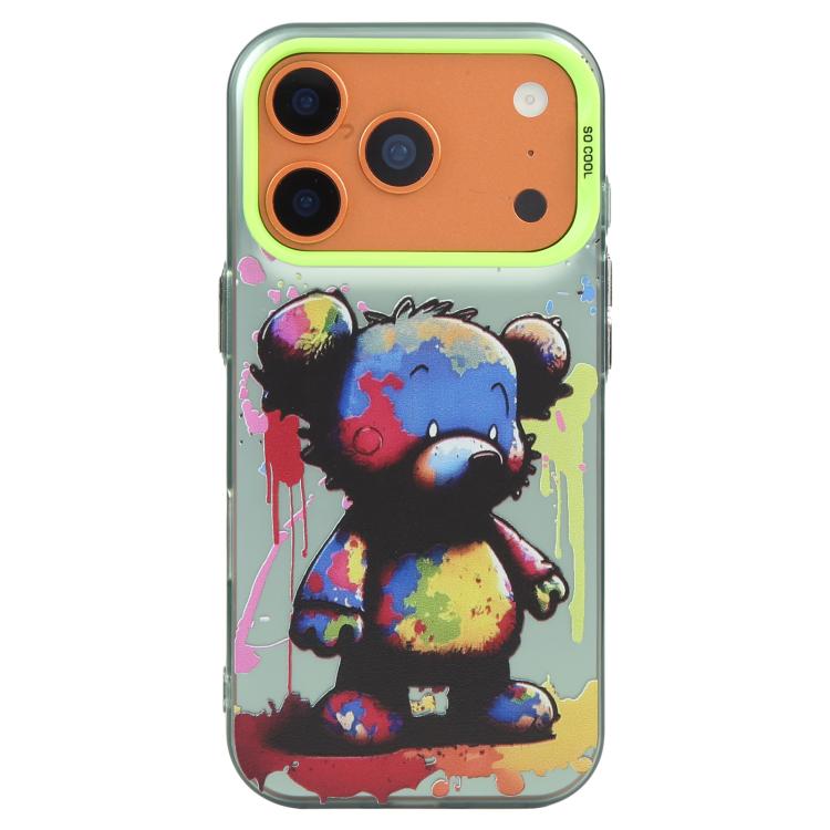For iPhone 17 Pro Max Animal Pattern Oil Painting Series PC + TPU Phone Case
