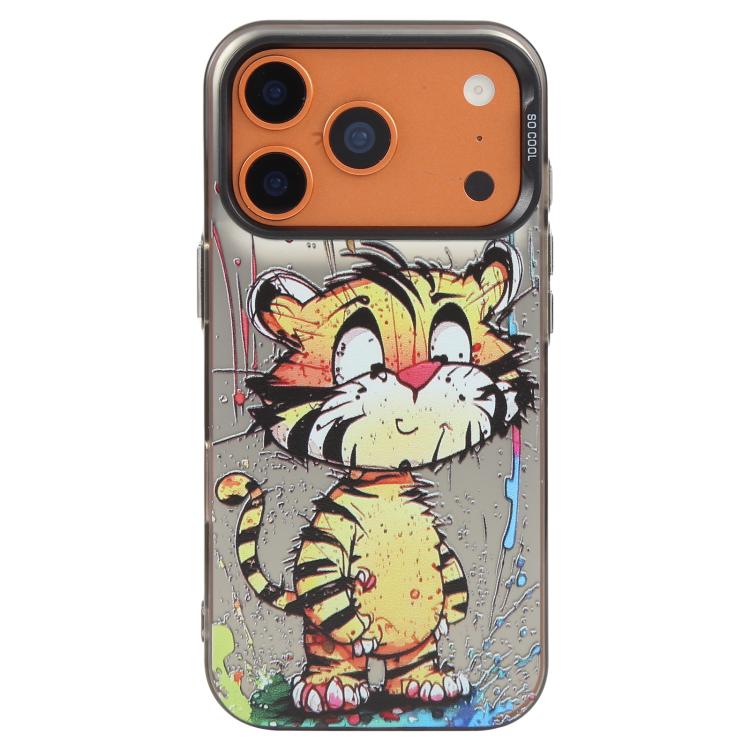 For iPhone 17 Pro Max Animal Pattern Oil Painting Series PC + TPU Phone Case