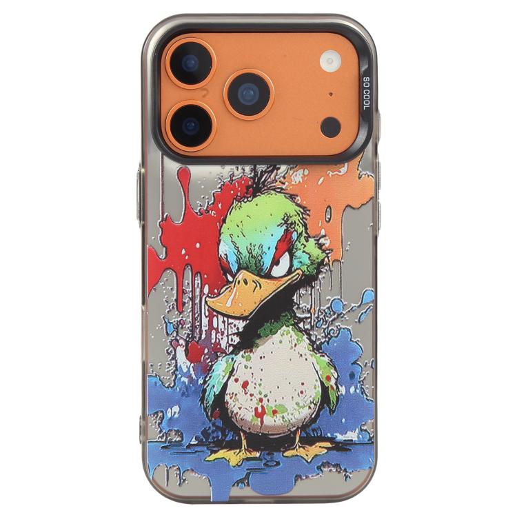 For iPhone 17 Pro Max Animal Pattern Oil Painting Series PC + TPU Phone Case