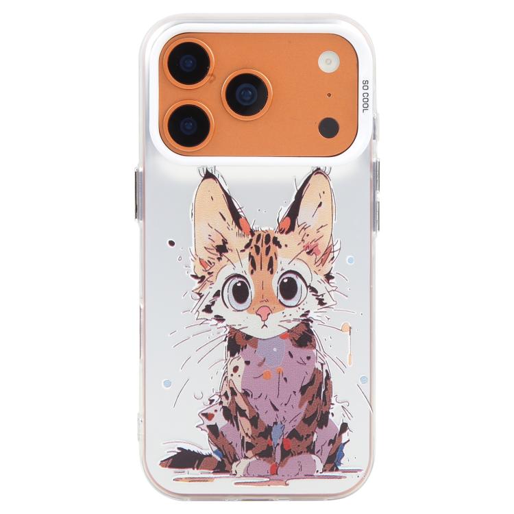 For iPhone 17 Pro Max Animal Pattern Oil Painting Series PC + TPU Phone Case