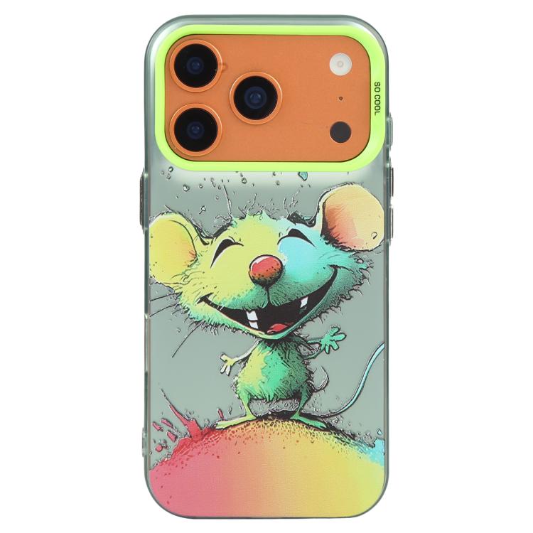 For iPhone 17 Pro Max Animal Pattern Oil Painting Series PC + TPU Phone Case