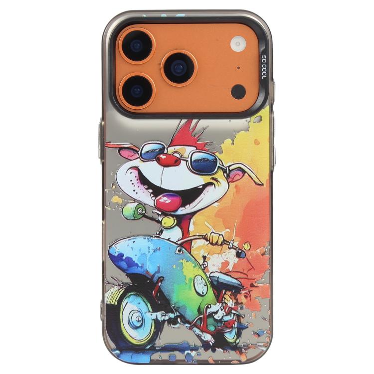 For iPhone 17 Pro Max Animal Pattern Oil Painting Series PC + TPU Phone Case