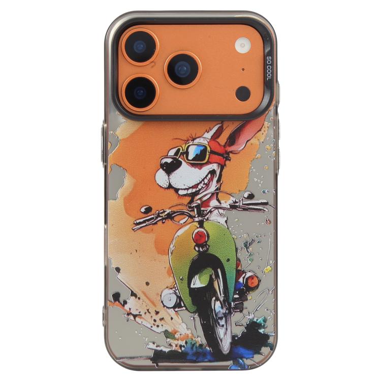 For iPhone 17 Pro Max Animal Pattern Oil Painting Series PC + TPU Phone Case