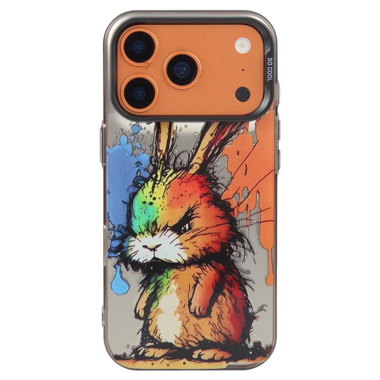 For iPhone 17 Pro Max Animal Pattern Oil Painting Series PC + TPU Phone Case