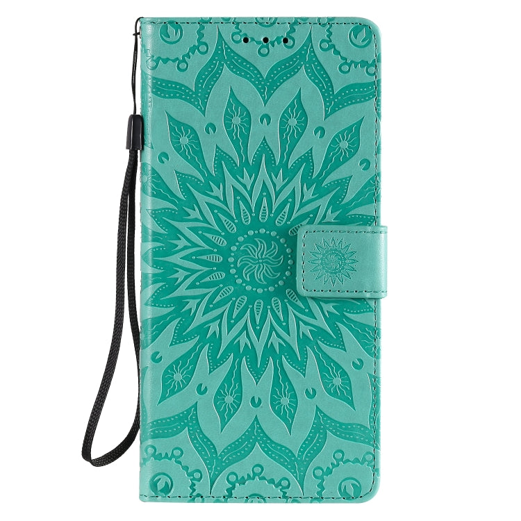 For LG V60 ThinQ 5G Embossed Sunflower Pattern Horizontal Flip PU Leather Case with Holder & Card Slots & Wallet & Lanyard