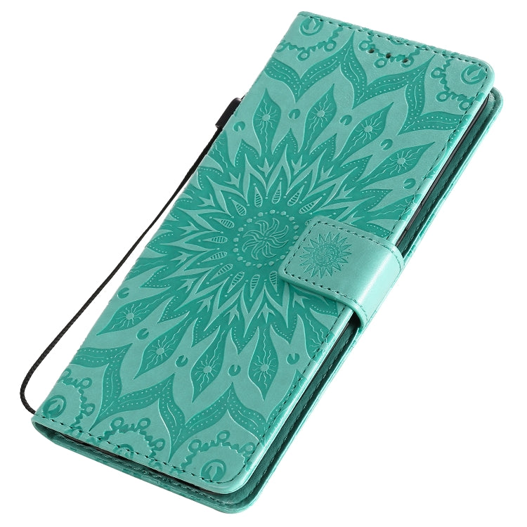 For LG V60 ThinQ 5G Embossed Sunflower Pattern Horizontal Flip PU Leather Case with Holder & Card Slots & Wallet & Lanyard