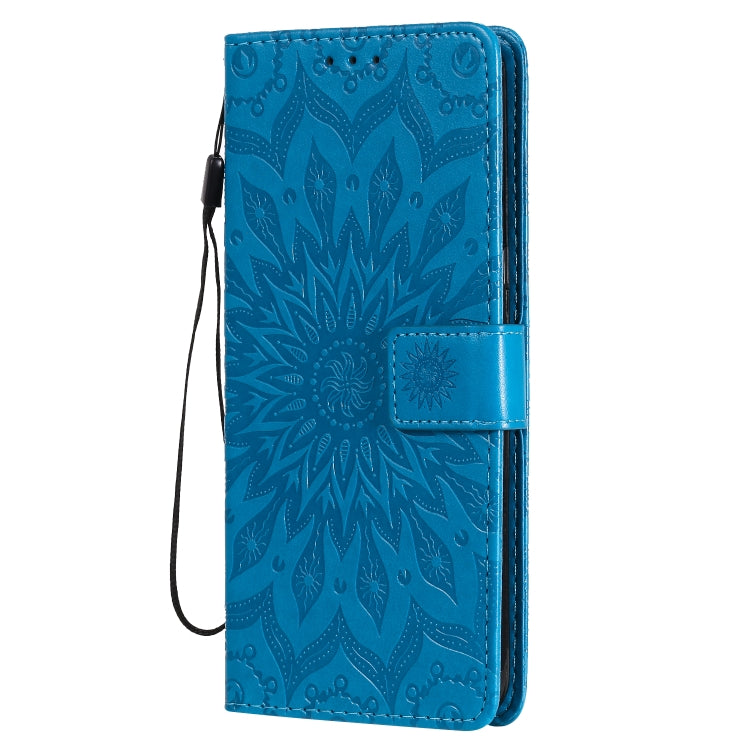 For LG V60 ThinQ 5G Embossed Sunflower Pattern Horizontal Flip PU Leather Case with Holder & Card Slots & Wallet & Lanyard