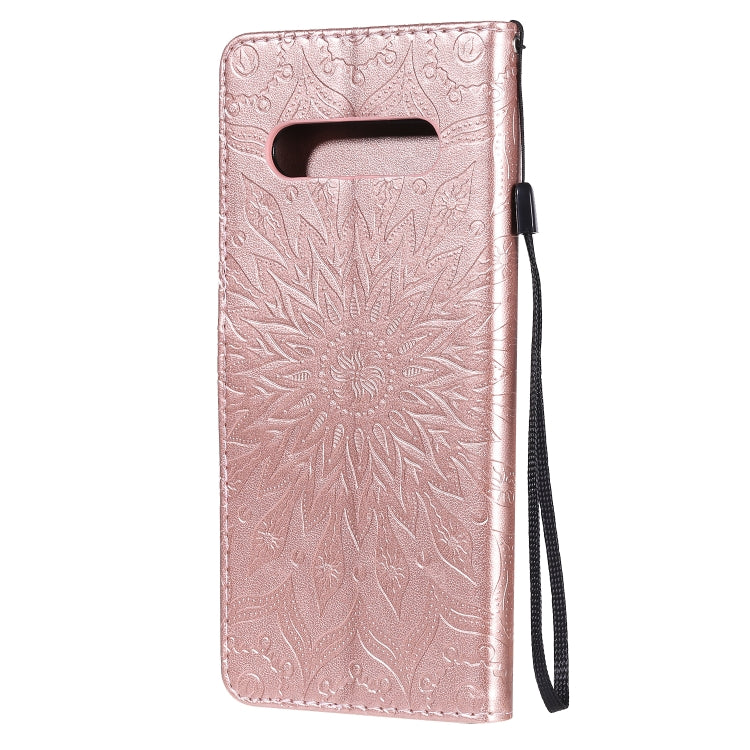 For LG V60 ThinQ 5G Embossed Sunflower Pattern Horizontal Flip PU Leather Case with Holder & Card Slots & Wallet & Lanyard