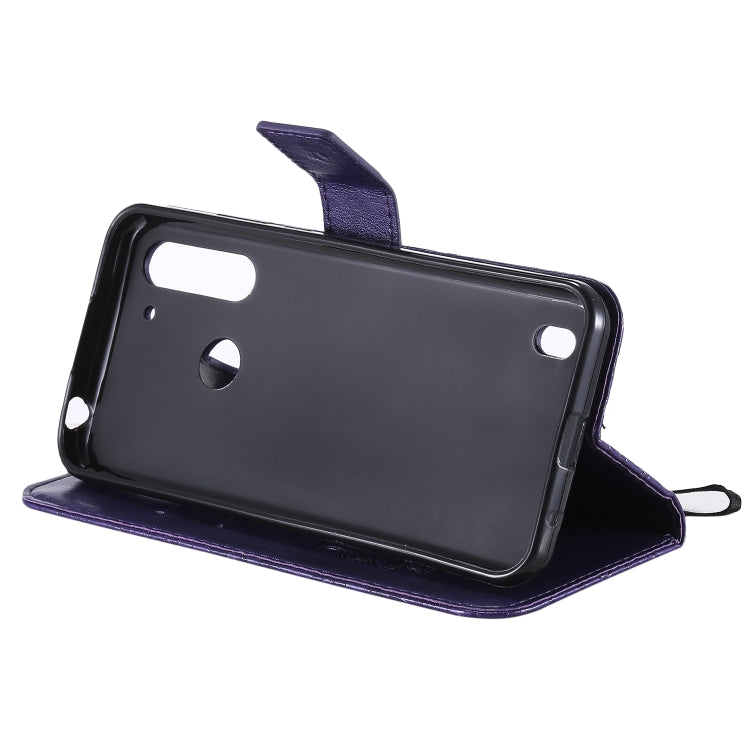 For Motorola Moto G8 Power Lite Embossed Sunflower Pattern Horizontal Flip PU Leather Case with Holder & Card Slots & Wallet & Lanyard