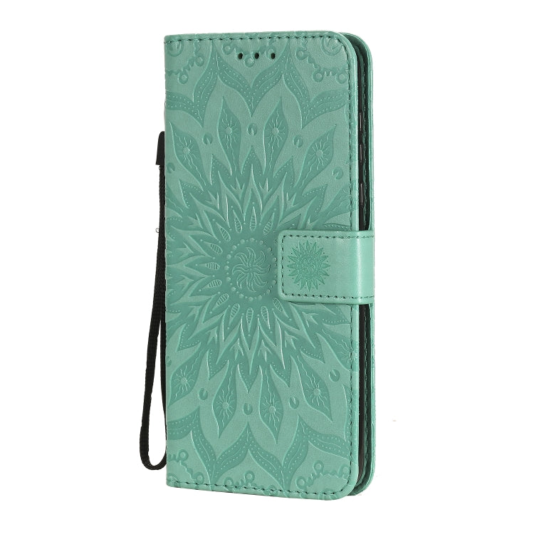 For Motorola Moto G Power Embossed Sunflower Pattern Horizontal Flip PU Leather Case with Holder & Card Slots & Wallet & Lanyard