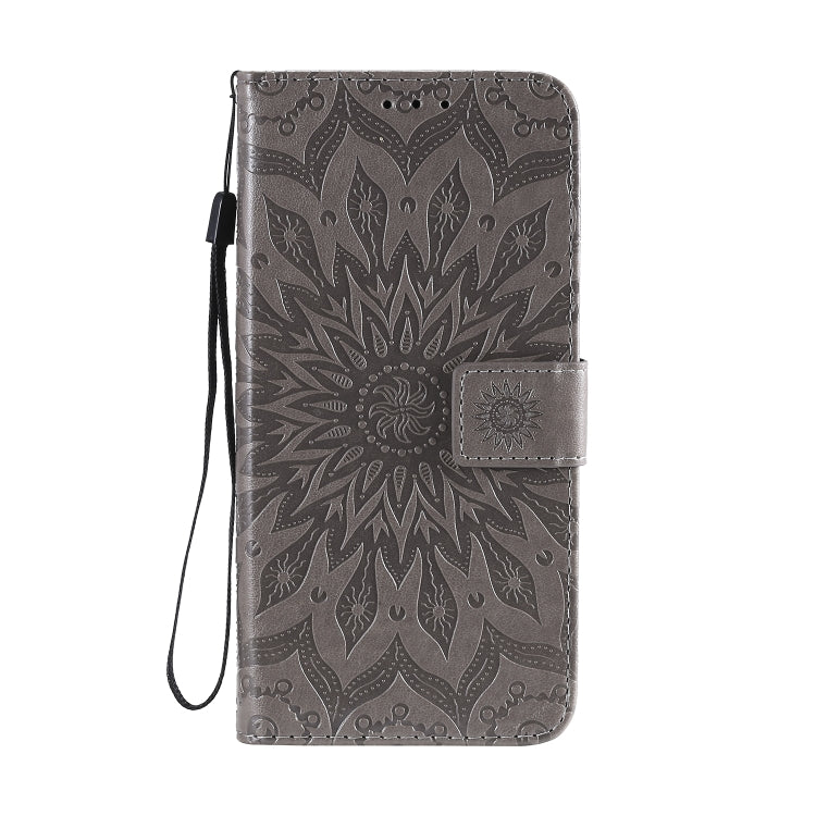 For Motorola Moto G Power Embossed Sunflower Pattern Horizontal Flip PU Leather Case with Holder & Card Slots & Wallet & Lanyard