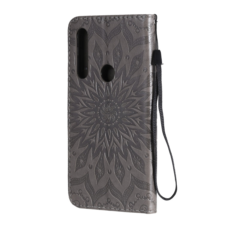 For Motorola Moto G Power Embossed Sunflower Pattern Horizontal Flip PU Leather Case with Holder & Card Slots & Wallet & Lanyard