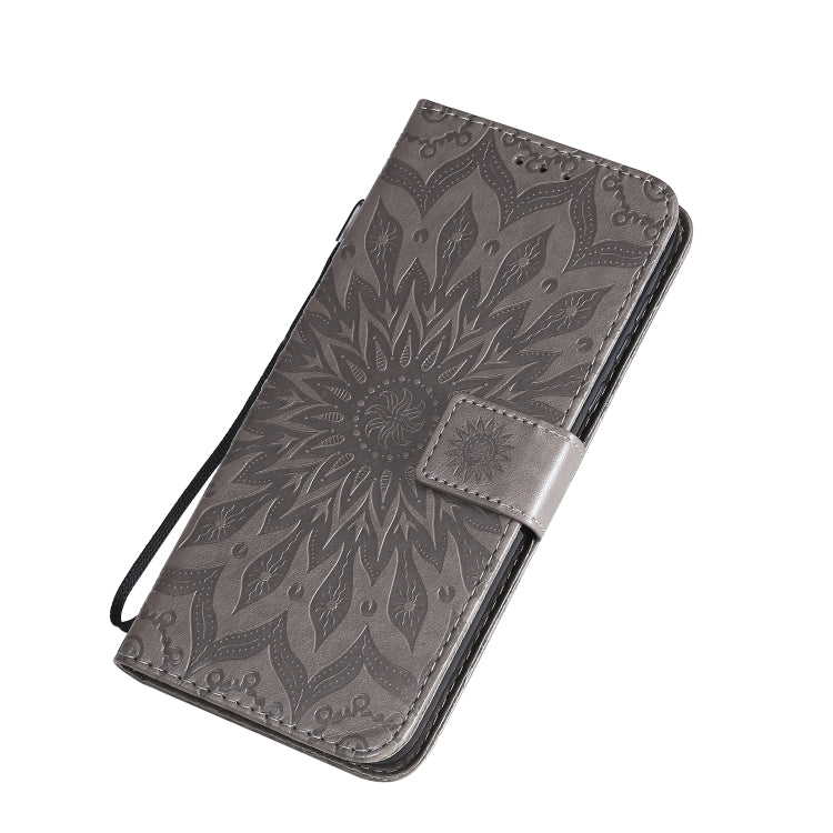 For Motorola Moto G Power Embossed Sunflower Pattern Horizontal Flip PU Leather Case with Holder & Card Slots & Wallet & Lanyard