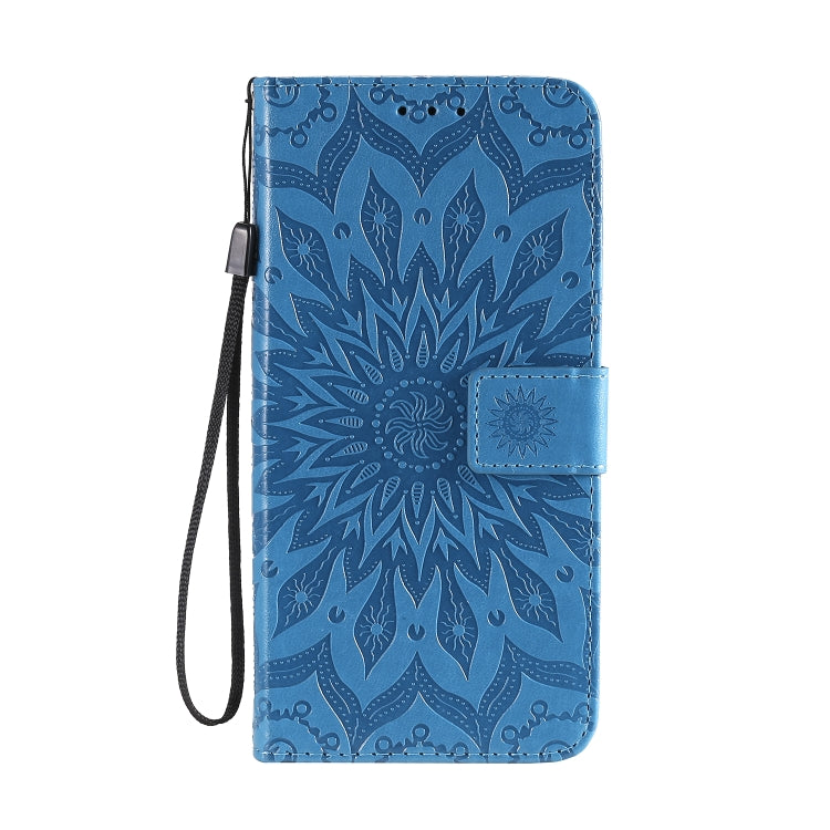 For Motorola Moto G Power Embossed Sunflower Pattern Horizontal Flip PU Leather Case with Holder & Card Slots & Wallet & Lanyard