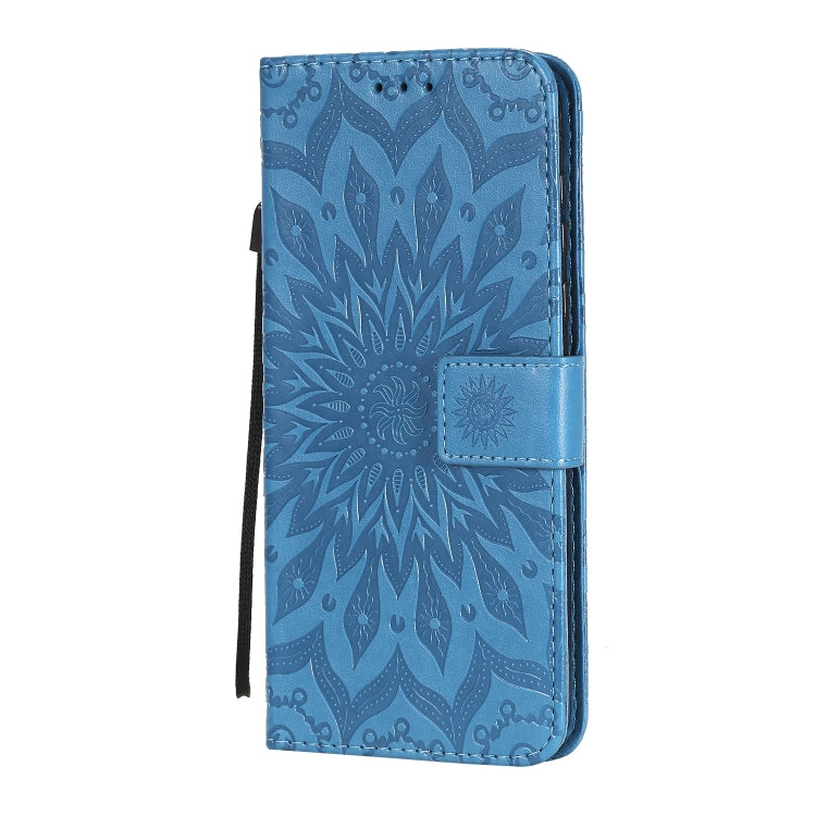 For Motorola Moto G Power Embossed Sunflower Pattern Horizontal Flip PU Leather Case with Holder & Card Slots & Wallet & Lanyard