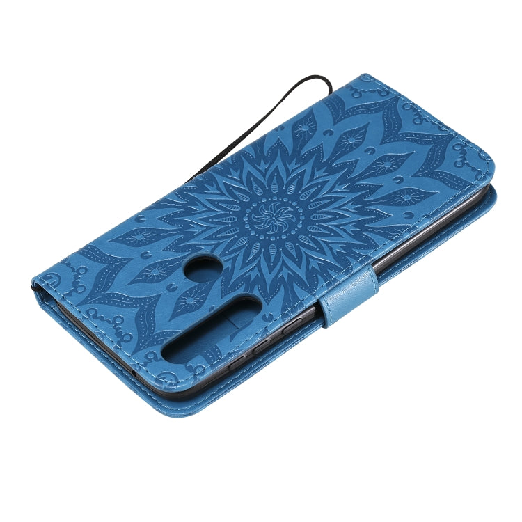 For Motorola Moto G Power Embossed Sunflower Pattern Horizontal Flip PU Leather Case with Holder & Card Slots & Wallet & Lanyard