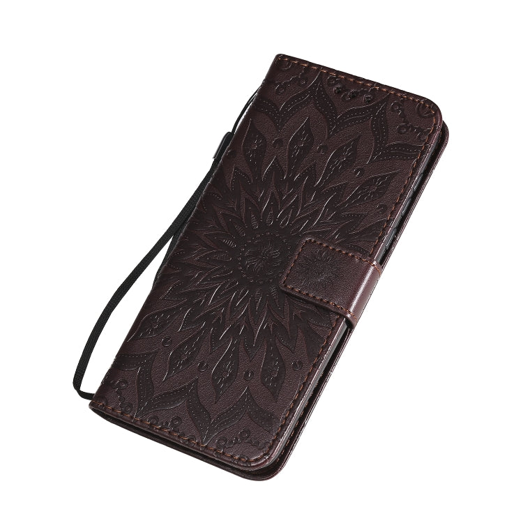 For Motorola Moto G Power Embossed Sunflower Pattern Horizontal Flip PU Leather Case with Holder & Card Slots & Wallet & Lanyard