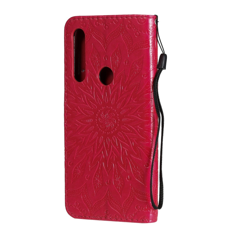For Motorola Moto G Power Embossed Sunflower Pattern Horizontal Flip PU Leather Case with Holder & Card Slots & Wallet & Lanyard