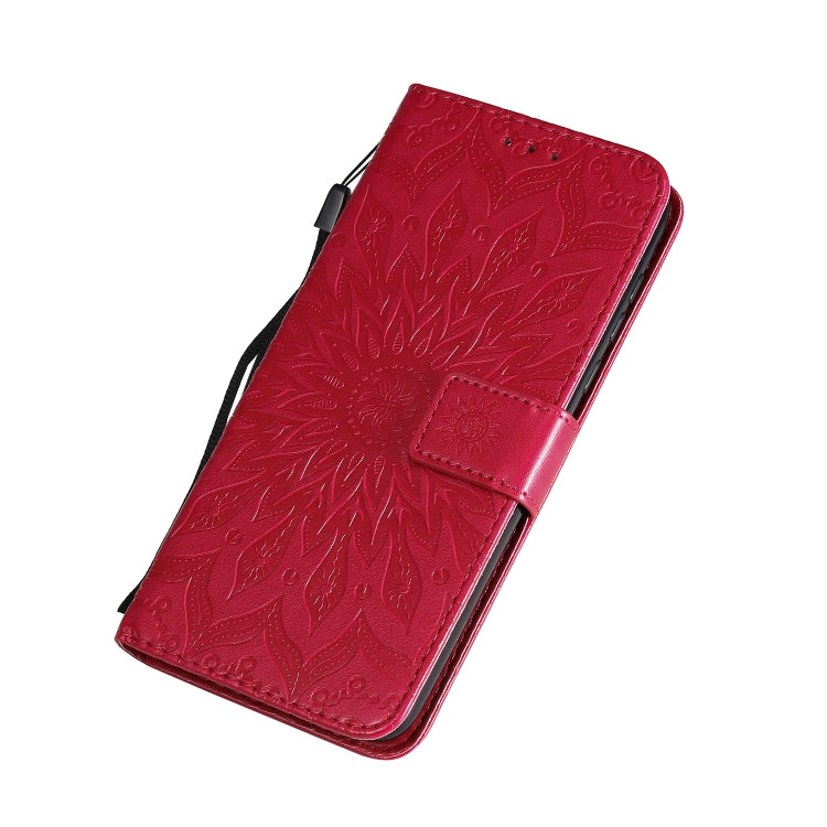 For Motorola Moto G Power Embossed Sunflower Pattern Horizontal Flip PU Leather Case with Holder & Card Slots & Wallet & Lanyard