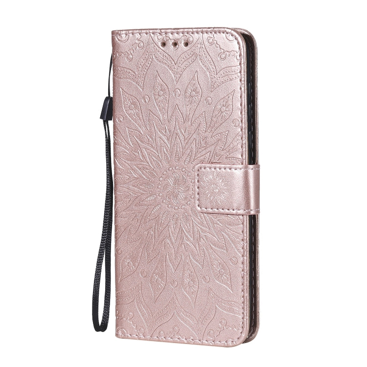 For Motorola Moto G Power Embossed Sunflower Pattern Horizontal Flip PU Leather Case with Holder & Card Slots & Wallet & Lanyard