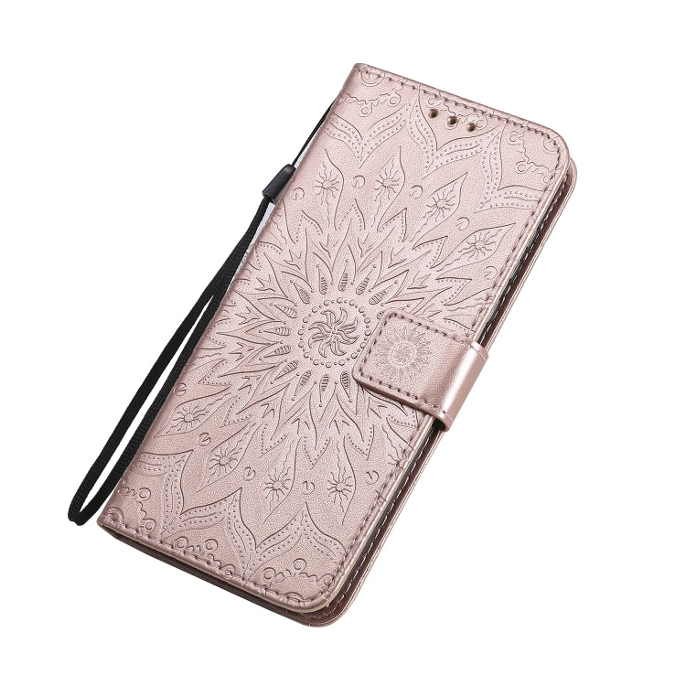 For Motorola Moto G Power Embossed Sunflower Pattern Horizontal Flip PU Leather Case with Holder & Card Slots & Wallet & Lanyard