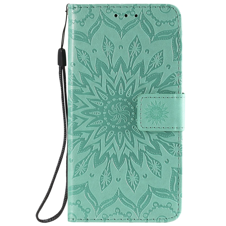 For Nokia 1.3 Embossed Sunflower Pattern Horizontal Flip PU Leather Case with Holder & Card Slots & Wallet & Lanyard