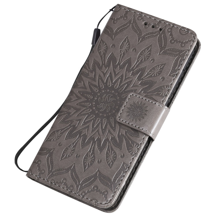 For Nokia 1.3 Embossed Sunflower Pattern Horizontal Flip PU Leather Case with Holder & Card Slots & Wallet & Lanyard