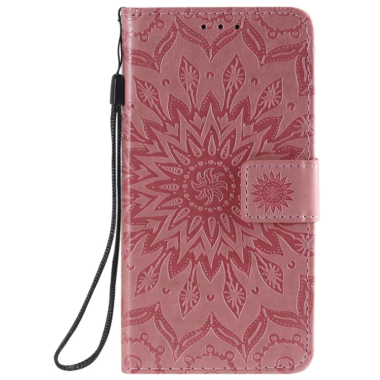 For Nokia 1.3 Embossed Sunflower Pattern Horizontal Flip PU Leather Case with Holder & Card Slots & Wallet & Lanyard