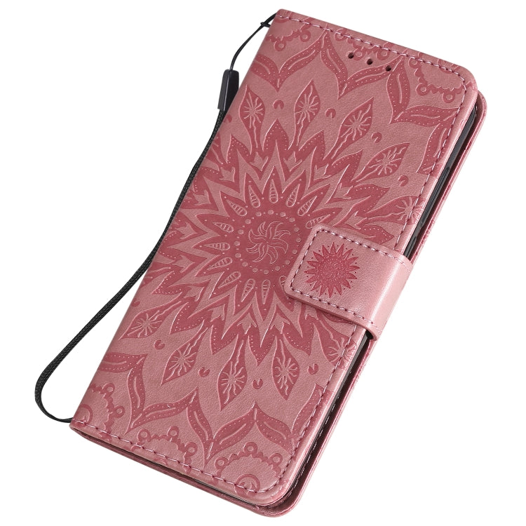 For Nokia 1.3 Embossed Sunflower Pattern Horizontal Flip PU Leather Case with Holder & Card Slots & Wallet & Lanyard