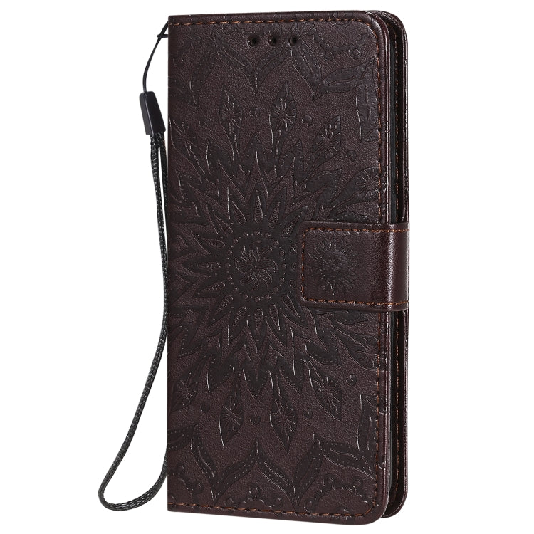 For Nokia 1.3 Embossed Sunflower Pattern Horizontal Flip PU Leather Case with Holder & Card Slots & Wallet & Lanyard