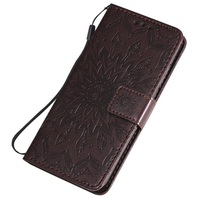 For Nokia 1.3 Embossed Sunflower Pattern Horizontal Flip PU Leather Case with Holder & Card Slots & Wallet & Lanyard