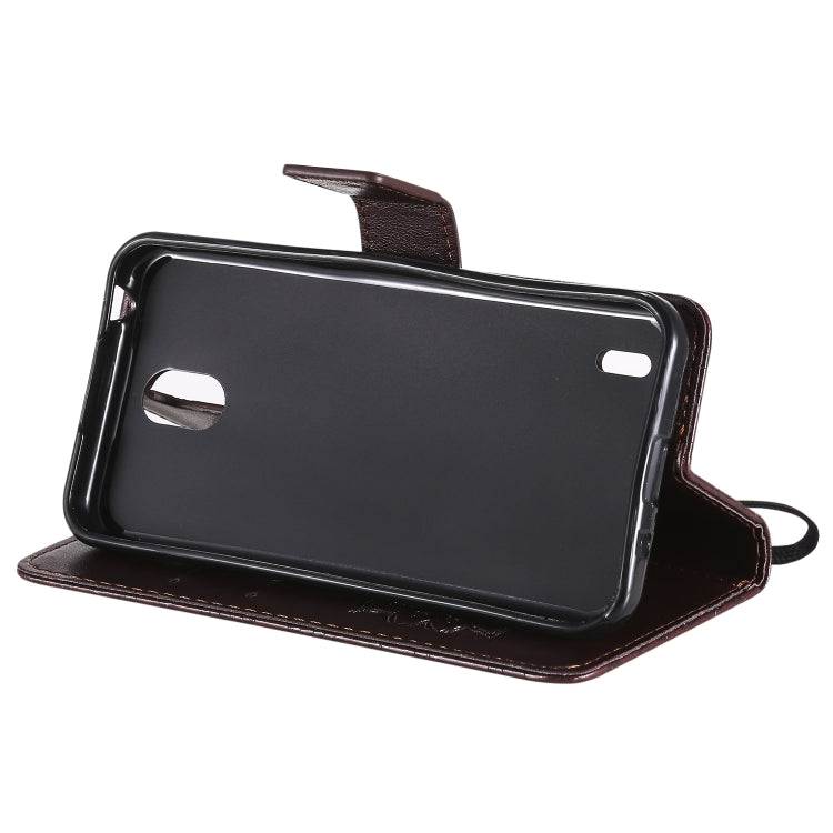 For Nokia 1.3 Embossed Sunflower Pattern Horizontal Flip PU Leather Case with Holder & Card Slots & Wallet & Lanyard