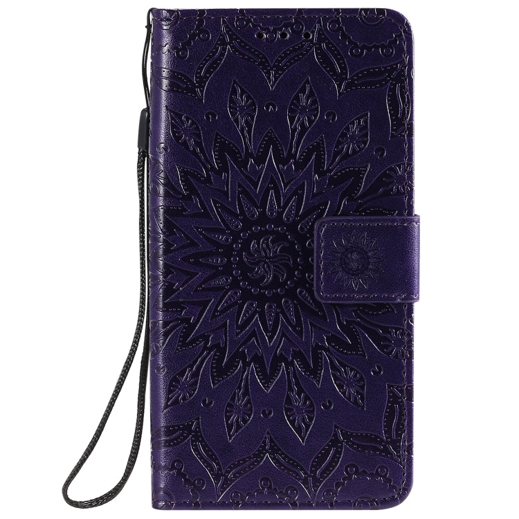 For Nokia 1.3 Embossed Sunflower Pattern Horizontal Flip PU Leather Case with Holder & Card Slots & Wallet & Lanyard