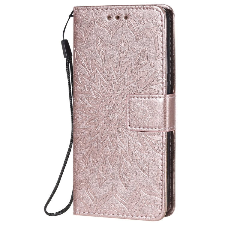 For Nokia 1.3 Embossed Sunflower Pattern Horizontal Flip PU Leather Case with Holder & Card Slots & Wallet & Lanyard