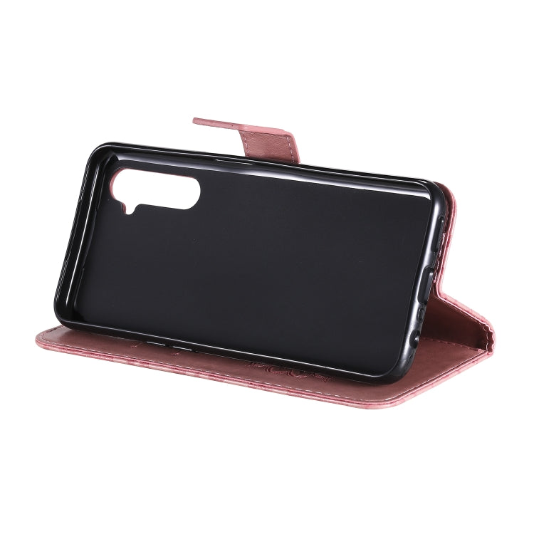 For OPPO Realme 6 Embossed Sunflower Pattern Horizontal Flip PU Leather Case with Holder & Card Slots & Wallet & Lanyard