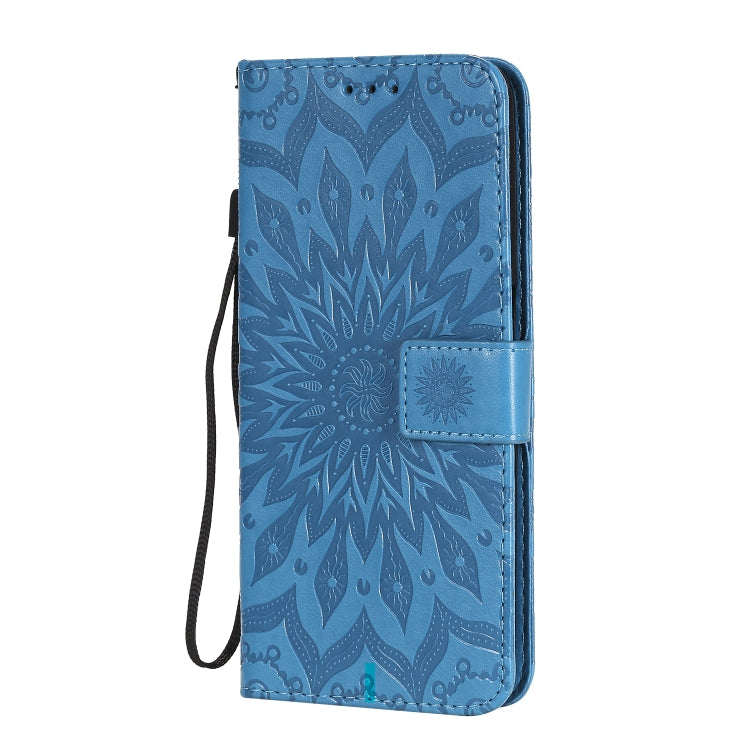 For OPPO Realme 6 Embossed Sunflower Pattern Horizontal Flip PU Leather Case with Holder & Card Slots & Wallet & Lanyard