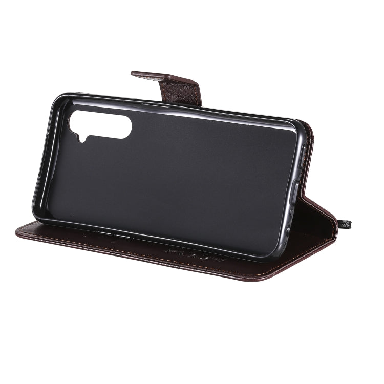 For OPPO Realme 6 Embossed Sunflower Pattern Horizontal Flip PU Leather Case with Holder & Card Slots & Wallet & Lanyard