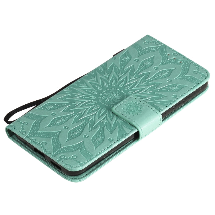 For Nokia 2.3 Embossed Sunflower Pattern Horizontal Flip PU Leather Case with Holder & Card Slots & Wallet & Lanyard