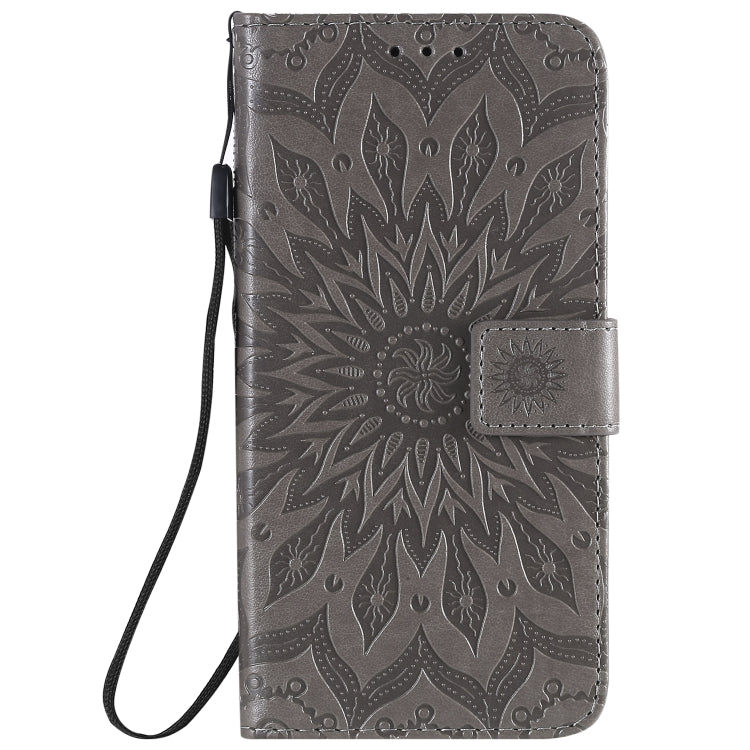 For Nokia 2.3 Embossed Sunflower Pattern Horizontal Flip PU Leather Case with Holder & Card Slots & Wallet & Lanyard