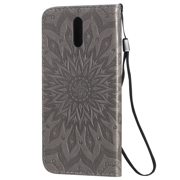 For Nokia 2.3 Embossed Sunflower Pattern Horizontal Flip PU Leather Case with Holder & Card Slots & Wallet & Lanyard