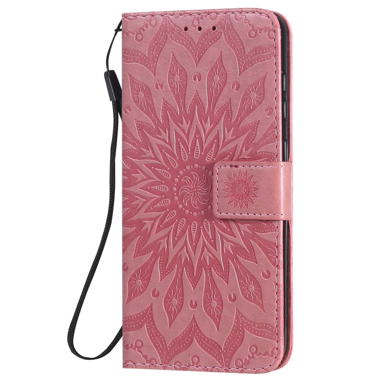 For Nokia 2.3 Embossed Sunflower Pattern Horizontal Flip PU Leather Case with Holder & Card Slots & Wallet & Lanyard