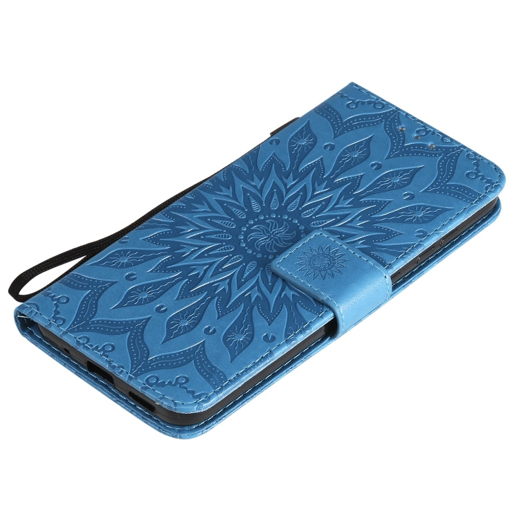 For Nokia 2.3 Embossed Sunflower Pattern Horizontal Flip PU Leather Case with Holder & Card Slots & Wallet & Lanyard