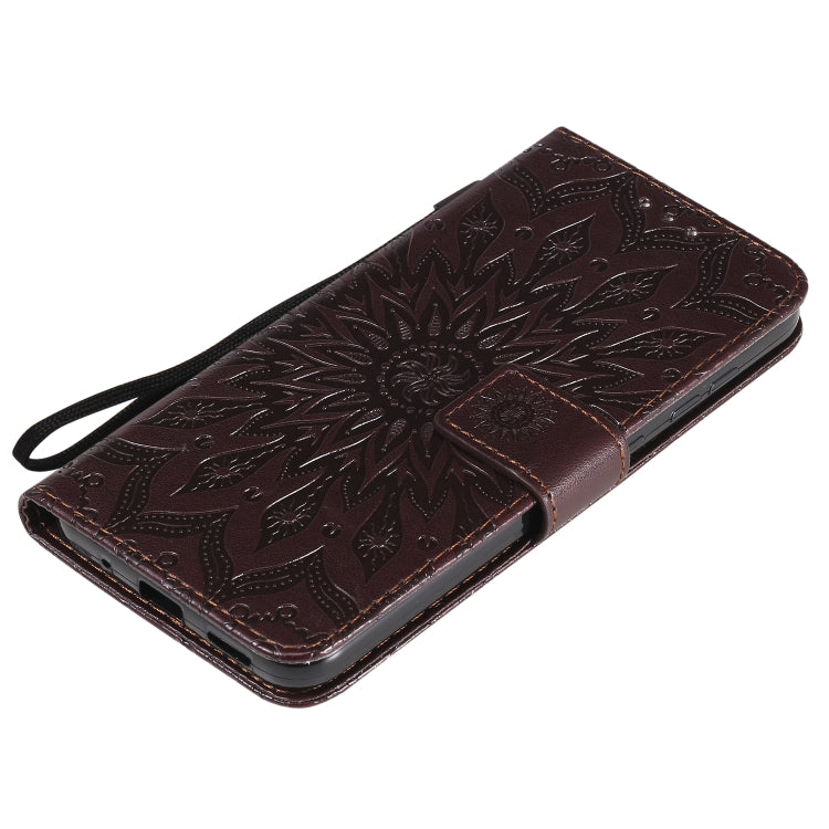 For Nokia 2.3 Embossed Sunflower Pattern Horizontal Flip PU Leather Case with Holder & Card Slots & Wallet & Lanyard