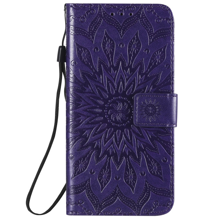 For Nokia 2.3 Embossed Sunflower Pattern Horizontal Flip PU Leather Case with Holder & Card Slots & Wallet & Lanyard